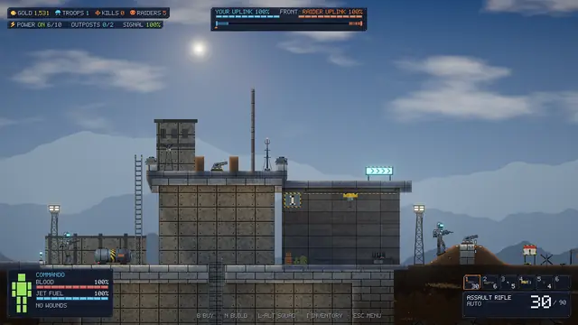 The Commandos' base and hangar