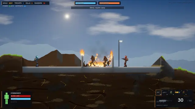 Napalm raining down from an orbital strike