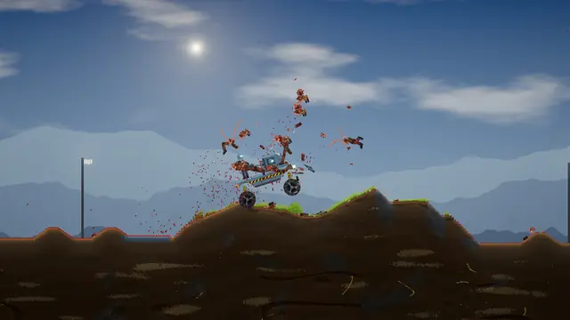 An Assault Buggy jumping a hill